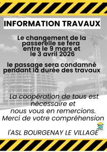 Lire la suite à propos de l’article BIENTOT UNE PASSERELLE TOUTE NEUVE !